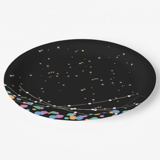 Glow & roll verjaardagsfeestje aanbod papieren bordje (Gekanteld)