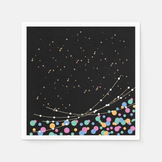 Glow & roll verjaardagsfeestje aanbod servet (Voorkant)