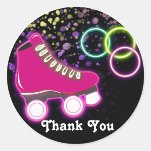 Glow Roller Schaats Verjaardagsfeestje Favor Stick Ronde Sticker
