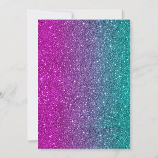 Glow Roller Skate Verjaardagsuitnodiging Kaart (Achterkant)