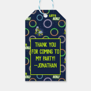 Glow Roller Skipboys Birthday Party Blue Green Cadeaulabel