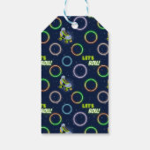 Glow Roller Skipboys Birthday Party Blue Green Cadeaulabel (Achterkant)