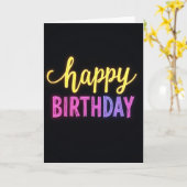 Glow Script Verjaardagskaart Kaart (Gele Bloem)