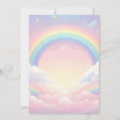 Glow Space Royal Pony Eenhoorn Baby Meisje Douche Kaart (Achterkant)