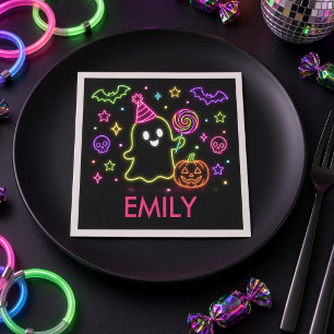 Glow Spooky Persoonlijke Neon Geest Halloween Servet