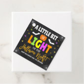 Glow Stick Halloween Gift Labels (In situ)