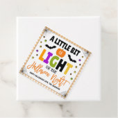 Glow Stick Halloween Gift Labels (In situ)