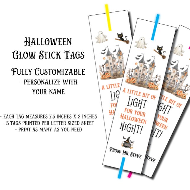 Glow Stick Labels, Little Light voor Halloween Nig (Creator heeft geüpload)