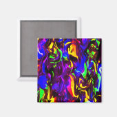 Glow Stick Rave Fire Stick Rainbow Magneet (Voorkant / Achterkant)