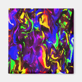 Glow Stick Rave Fire Stick Rainbow Magneet (Voorkant)