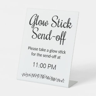 Glow Stick Verstuur Passen getrouwd Receptie Bruil Reclamebord Met Voetstuk