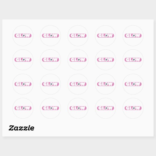 GLOW Sticker Roze Logo (Vel)