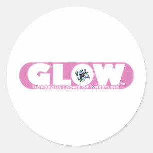 GLOW Sticker Roze Logo