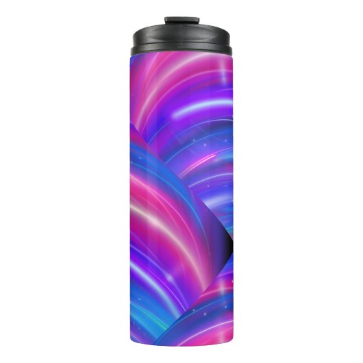 Glow Stripes - Vibrant & Dynamic Thermosbeker (Voorkant)