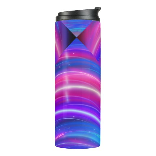 Glow Stripes - Vibrant & Dynamic Thermosbeker (Gedraaid links)