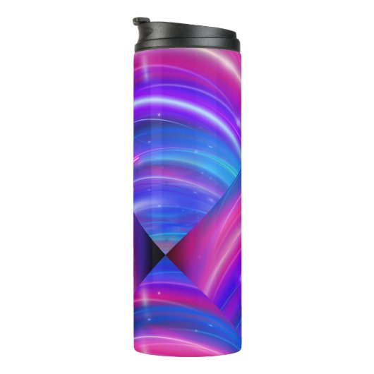 Glow Stripes - Vibrant & Dynamic Thermosbeker (Geroteerd rechts)