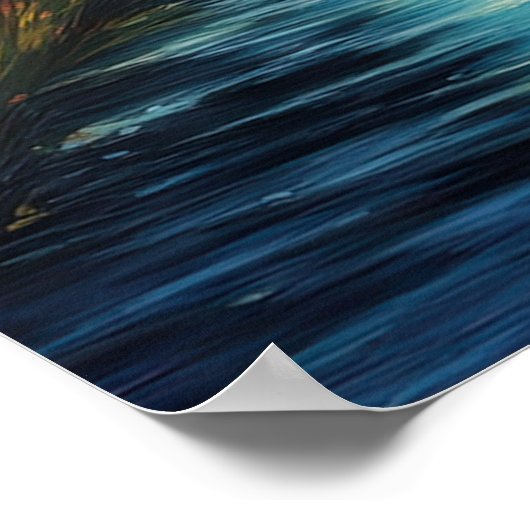 Glow, Sunset en River van Meadow Poster (Hoek)