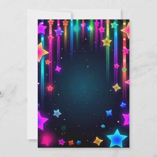 Glow Sweet 16 Zestien Retro 80s Neon Bright Kaart (Achterkant)