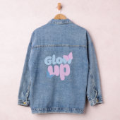 Glow Up Bold Butterfly Esthetisch Ontwerp Denim Jacket (Hangar)