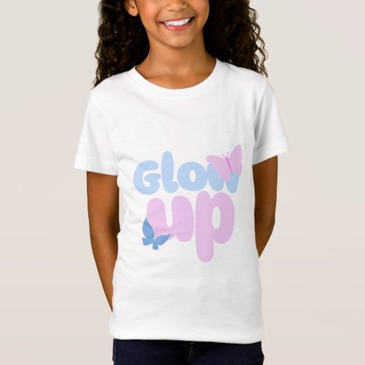Glow Up Bold Butterfly Esthetisch Ontwerp T-shirt (Voorkant)