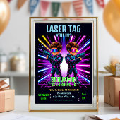 Glow Up Laser Label Verjaardag Party Kaart