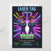 Glow Up Laser Label Verjaardag Party Kaart (Voorkant)