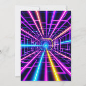 Glow Up Laser Label Verjaardag Party Kaart (Achterkant)