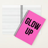 "Glow Up" Roze & Zwart Tijdschrift Notitieboek (Binnen)
