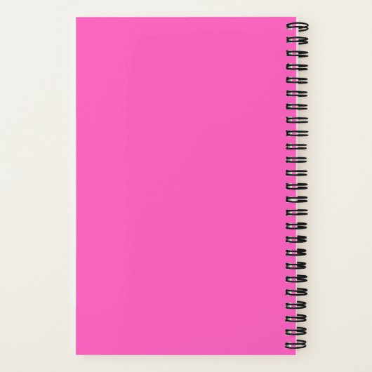 "Glow Up" Roze & Zwart Tijdschrift Notitieboek (Achterkant)