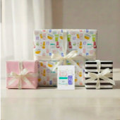 Glow Up Skincare Gift Wrap 3 Pack – Custom Name Inpakpapier Vel