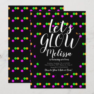 Glow Verjaardagsconfetti Neon Glow In Het Donker F Kaart