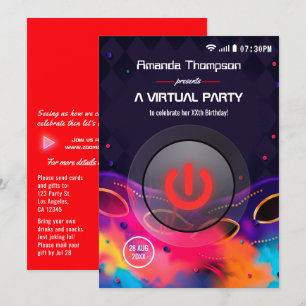 Glow Virtuele Verjaardagsfeest Kaart