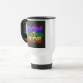 "Glow with Pride" Travel Coffee Mug Reisbeker (Voorkant links)