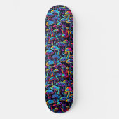 Glow with the Flow - Paddenstoelen Skateboard (Voorkant)