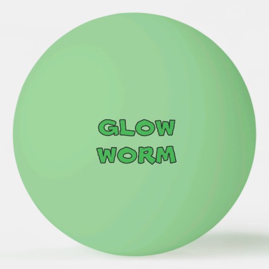 Glow Worm - Vuurvliegje in het Groen Pingpongbal (Voorkant)