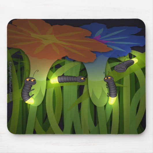 Glow Worms at Night Mousepad Muismat (Voorkant)