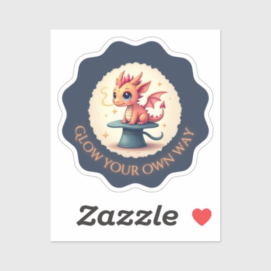Glow Your Own Way beroemd gemaakt door Schattige D Sticker (Vel)