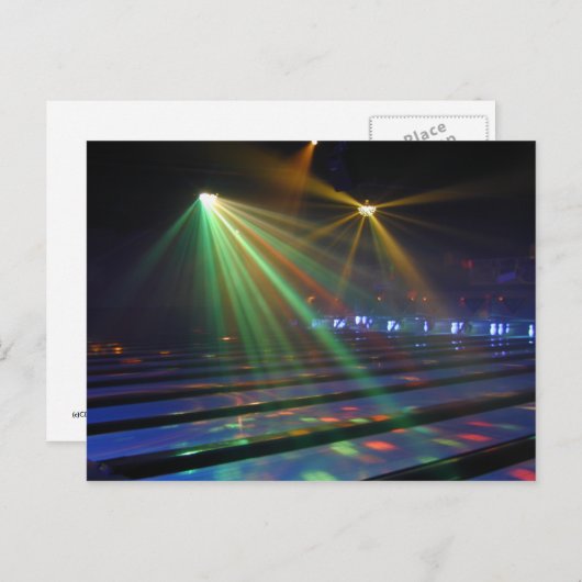 Glow Zone Bowling Briefkaart (Voorkant / Achterkant)