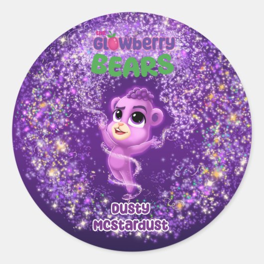 Glowberry Beren Dusty MCstardust Sticker (Voorkant)