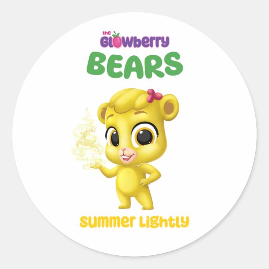 Glowberry Beren Zomer Lichtjes Sticker (Voorkant)