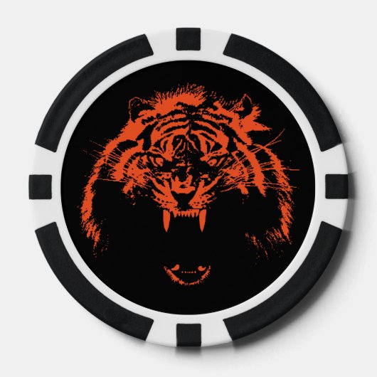 Gloweed Tiger Poker Chips (Voorkant)
