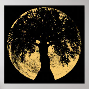 Gloweyed Moon Oak Goddess Poster