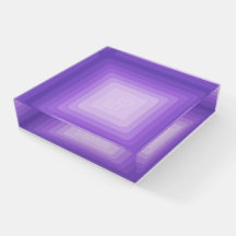 GlowGo Vierkant Paperweight (Paarse)