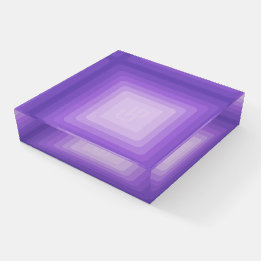 GlowGo Vierkant Paperweight (Paarse)