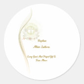 Glowing angels baptism  square stickers  (Voorkant)