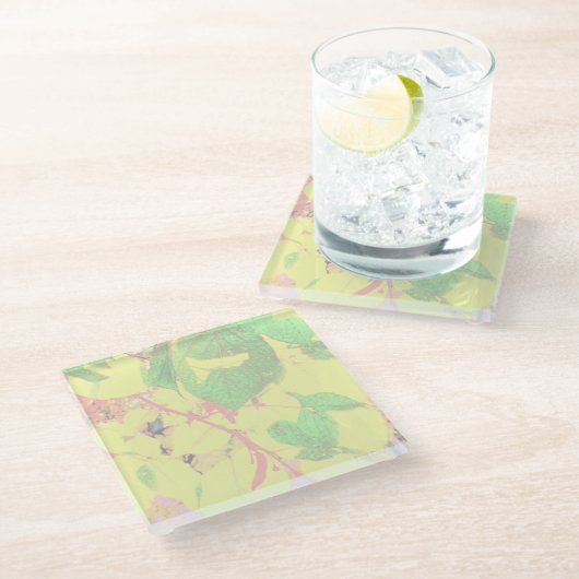 'Glowing Autumn Leaves' Glazen Onderzetter (Schuin)