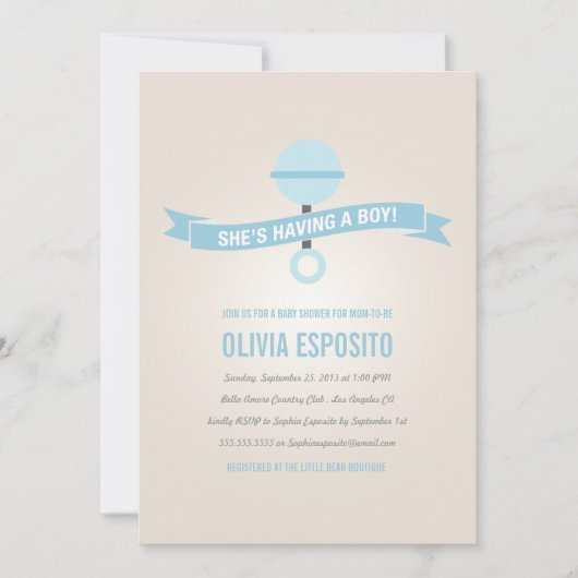 GLOWING | BABY SHOWER INVITATIONS KAART (Voorkant)