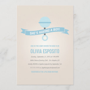 GLOWING BABY SHOWER INVITATIONS KAART