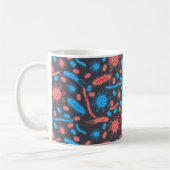 Glowing Bacteria Microorganism pink blue Koffiemok (Links)