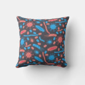 Glowing Bacteria Microorganism pink blue Kussen (Achterkant)